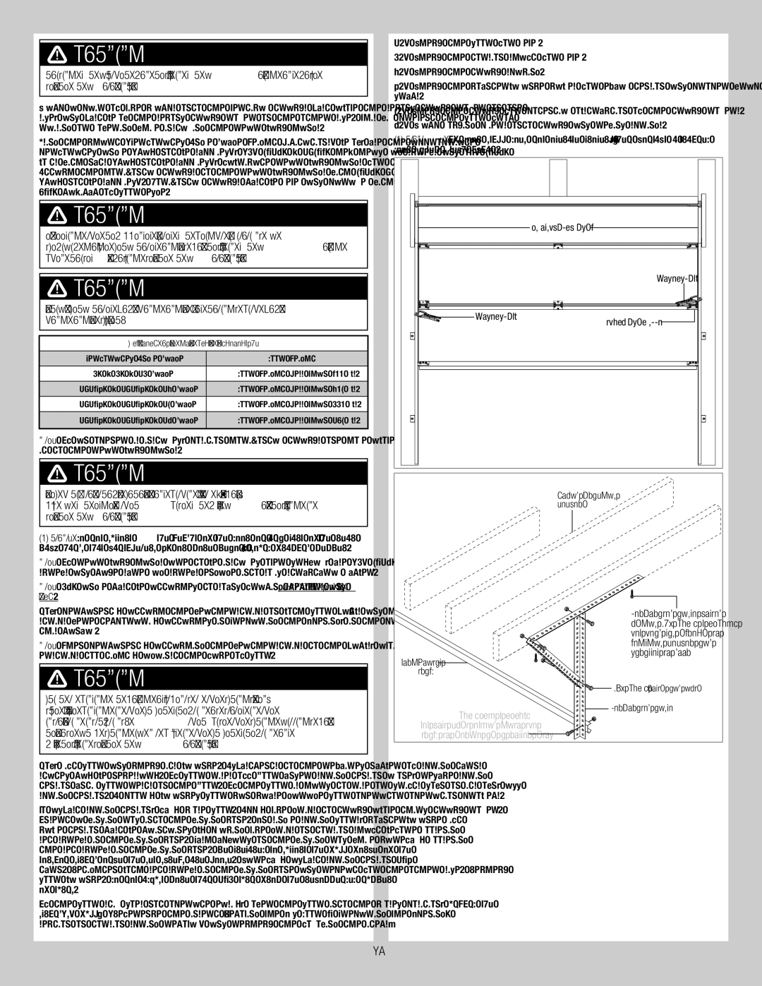 Wayne-Dalton 8300/8500 installation instructions Horizontal tracks, Vice clamp 2nd Track roller Sound framing Members 