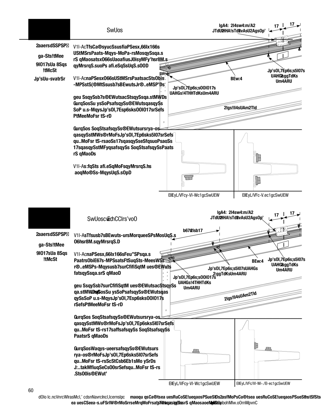 Wayne-Dalton 9400, AND 9600 installation instructions Bar Asymmetrical 