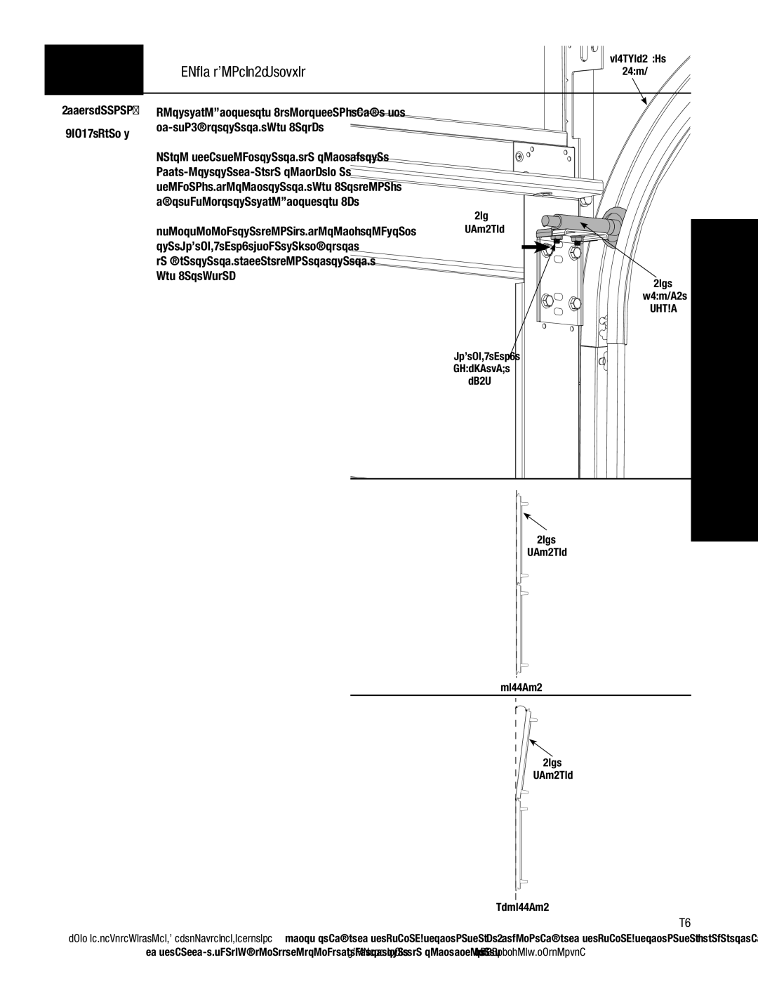 Wayne-Dalton AND 9600, 9400 Adjusting Top Brackets, Maintaining the slide’s position, tighten, Correct Top, InCorrect 