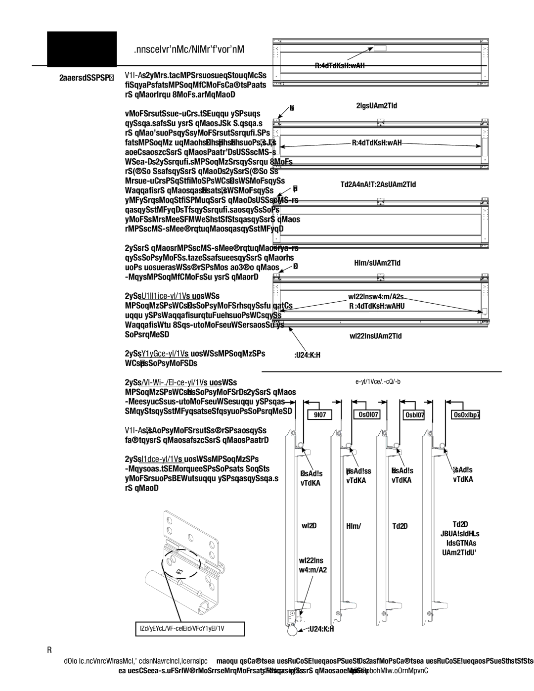 Wayne-Dalton 9400, AND 9600 installation instructions Door Section Identification 