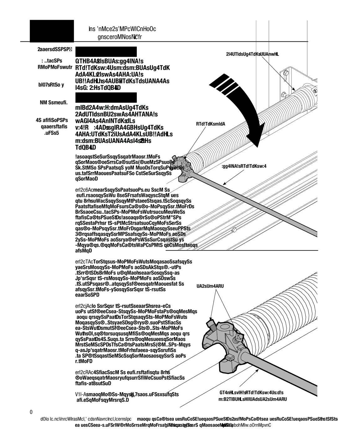 Wayne-Dalton 9400, AND 9600 installation instructions Torsion Spring Removal For Standard Lift, Failure to use approved 