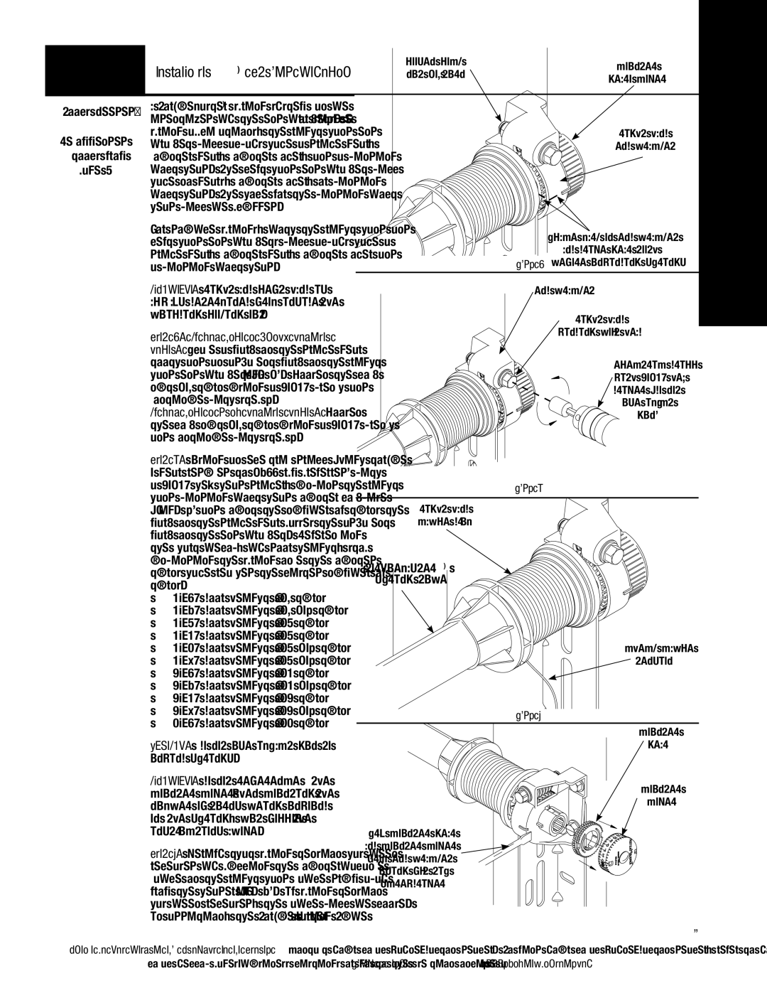 Wayne-Dalton AND 9600, 9400 installation instructions TorqueMaster Spring Removal, Unwind Springs 