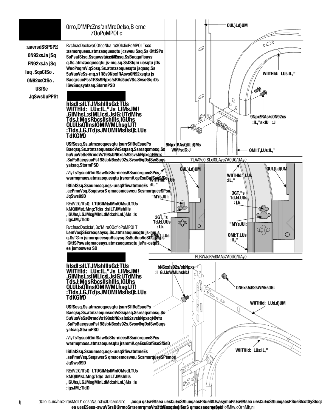 Wayne-Dalton 9700 installation instructions Flagangles, Tion Causing Severe or Fatal, Horizontal Track, Truss Head Bolt 