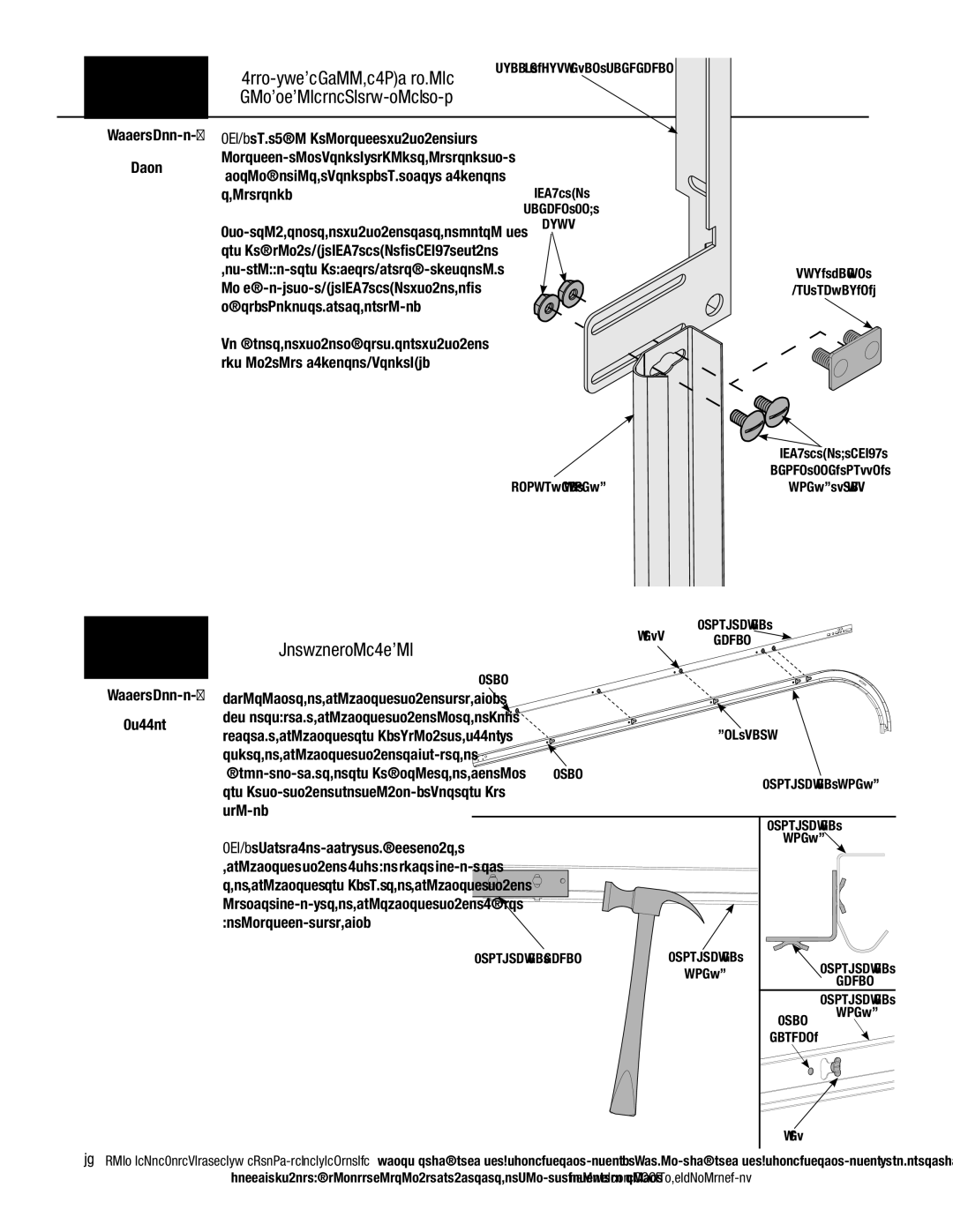 Wayne-Dalton 9800 Series Horizontal Angle, Tap the horizontal angle towards, Aside, Be installed as shown, If Included 