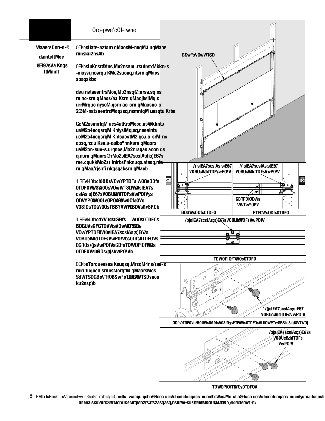 Wayne-Dalton 9800 Series installation instructions Stacking Sections 