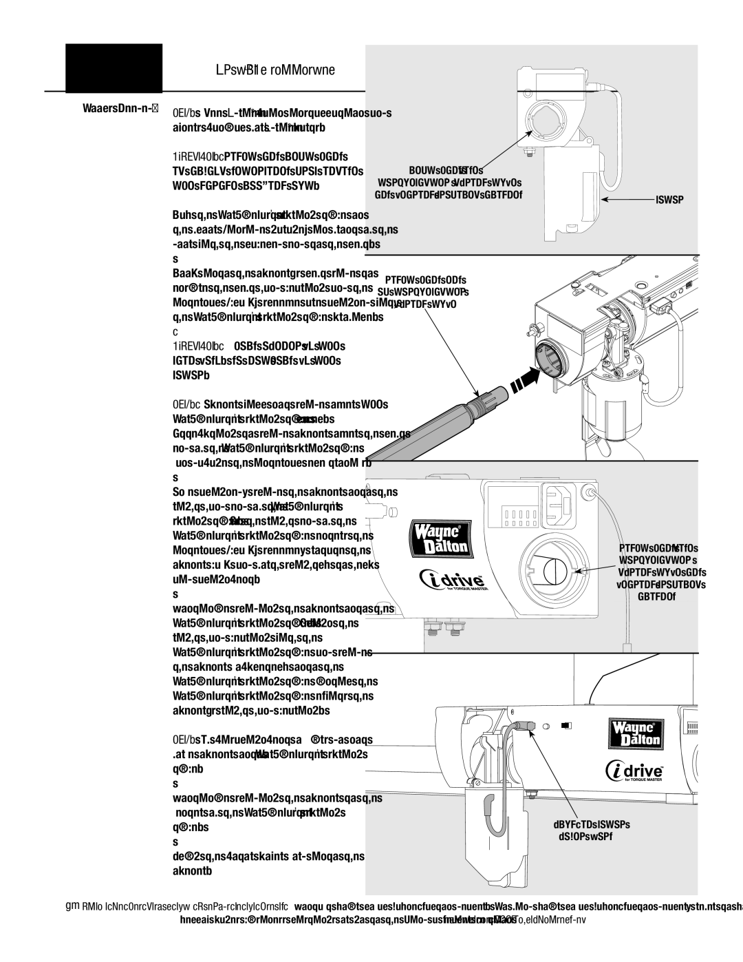 Wayne-Dalton 9800 Series installation instructions Idrive Installation 