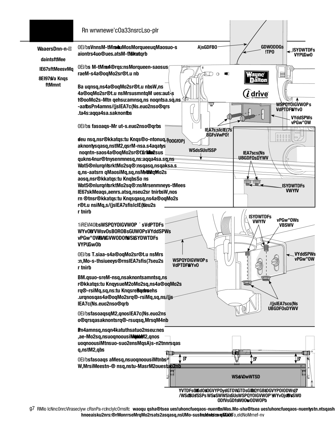 Wayne-Dalton 9800 Series installation instructions Positioning Support Bracket 