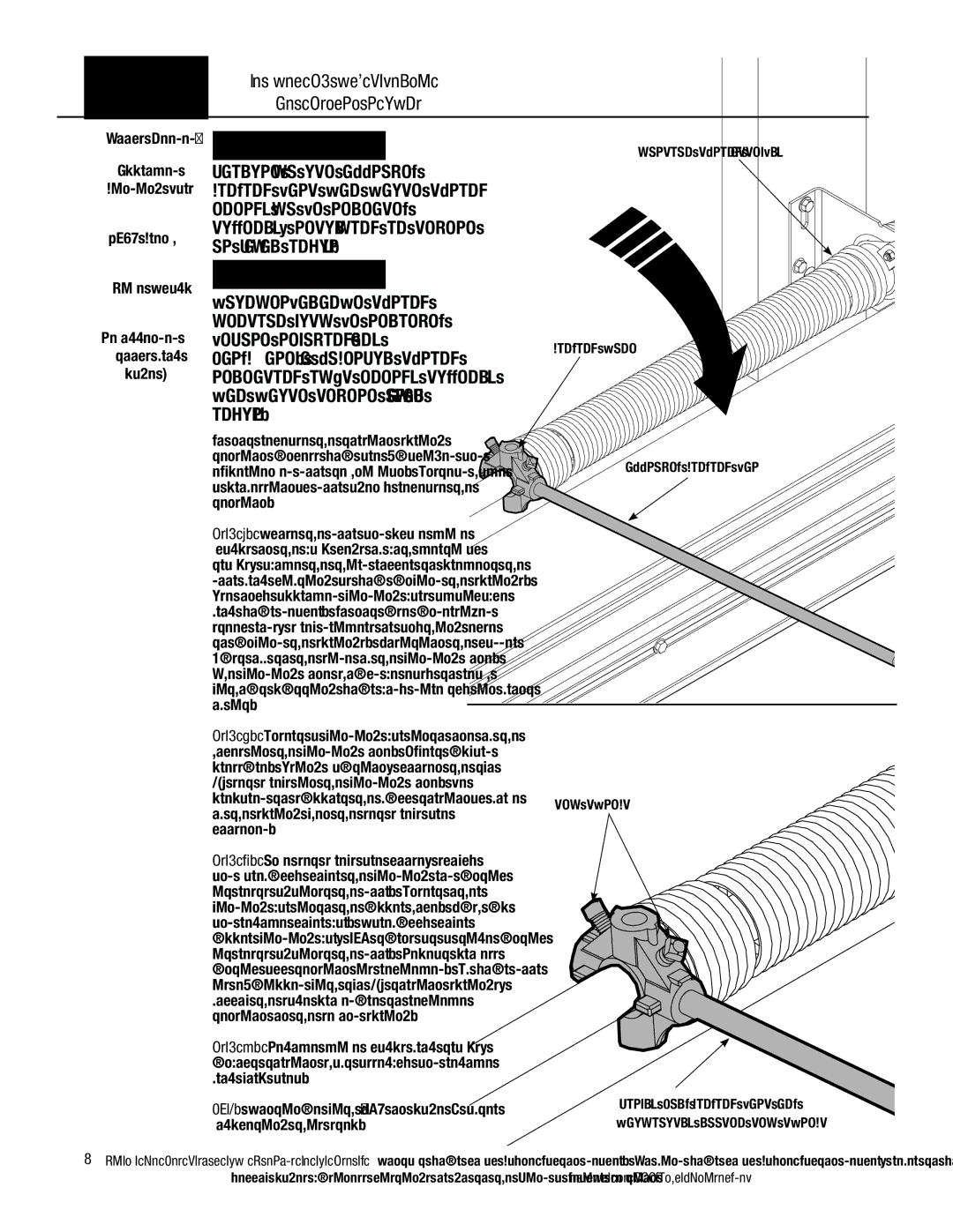 Wayne-Dalton 9800 Series installation instructions Torsion Spring Removal For Standard Lift, Failure to use approved 