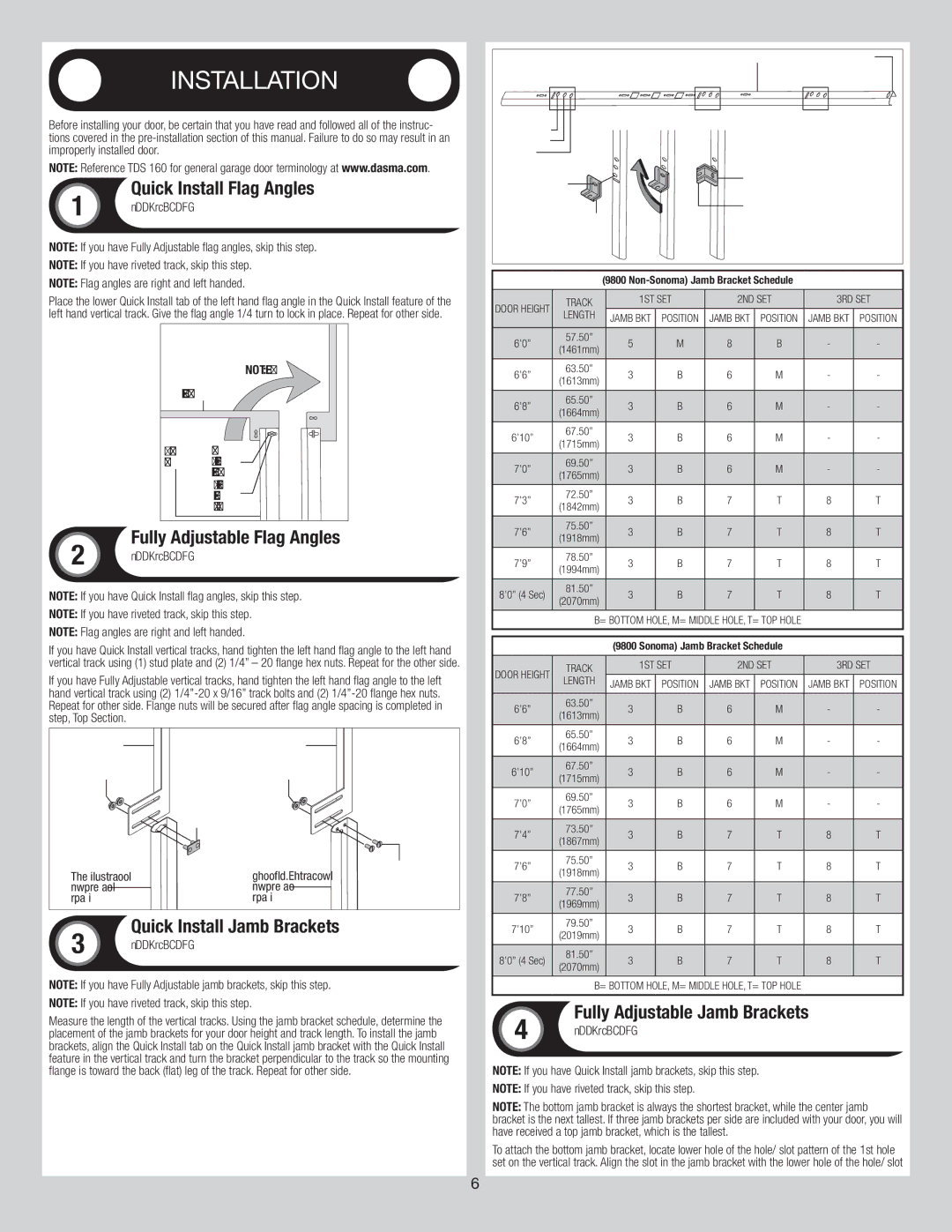 Wayne-Dalton 9800 installation instructions 