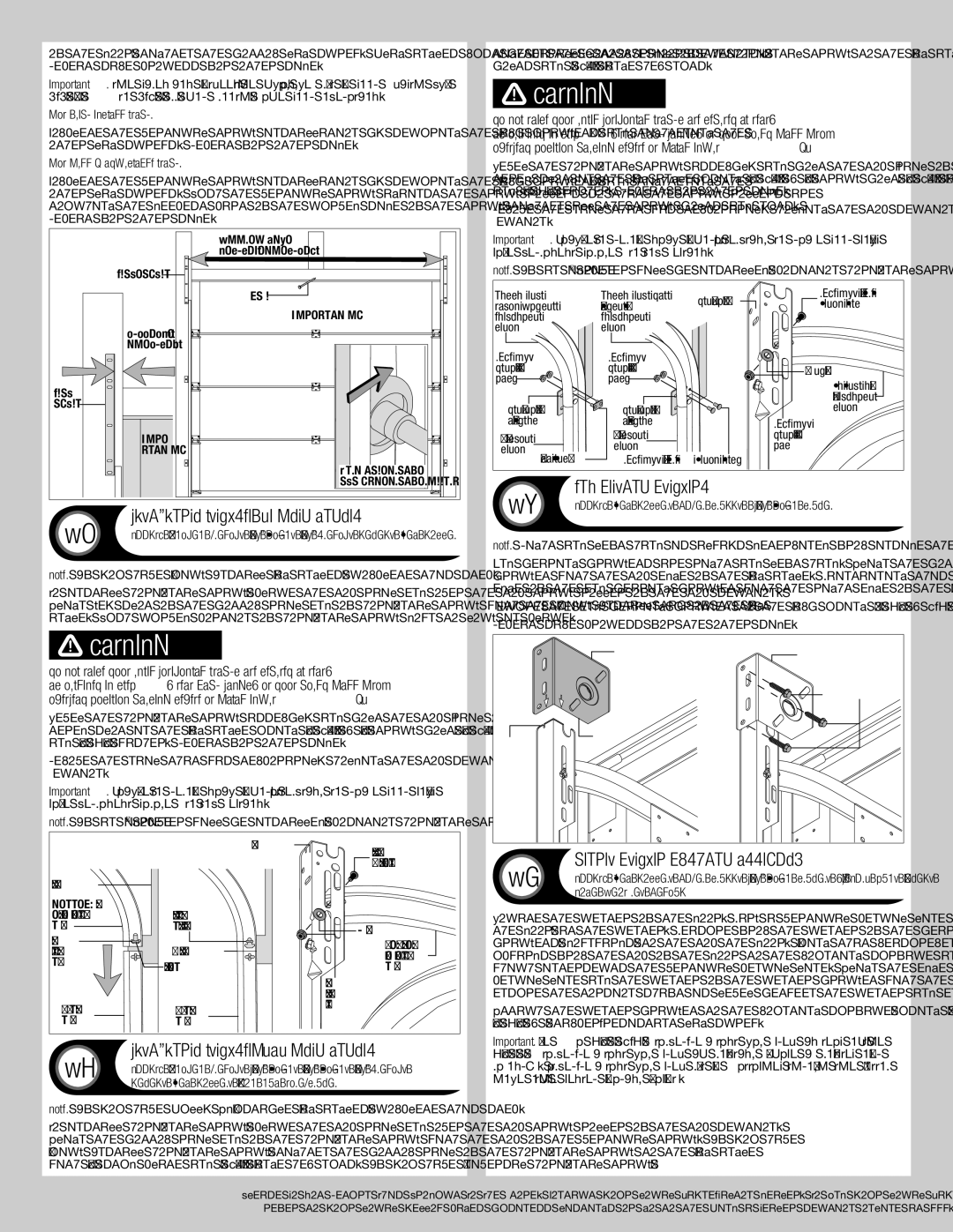 Wayne-Dalton 9800 Horizontal Tracks/Q.I Flag Angles, Horizontal Tracks/F.A. Flag Angles, End Bearing Brackets 