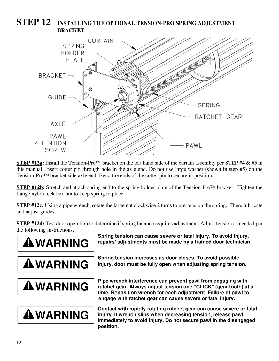 Wayne-Dalton DS-50, DS-75, DS-100 installation instructions 