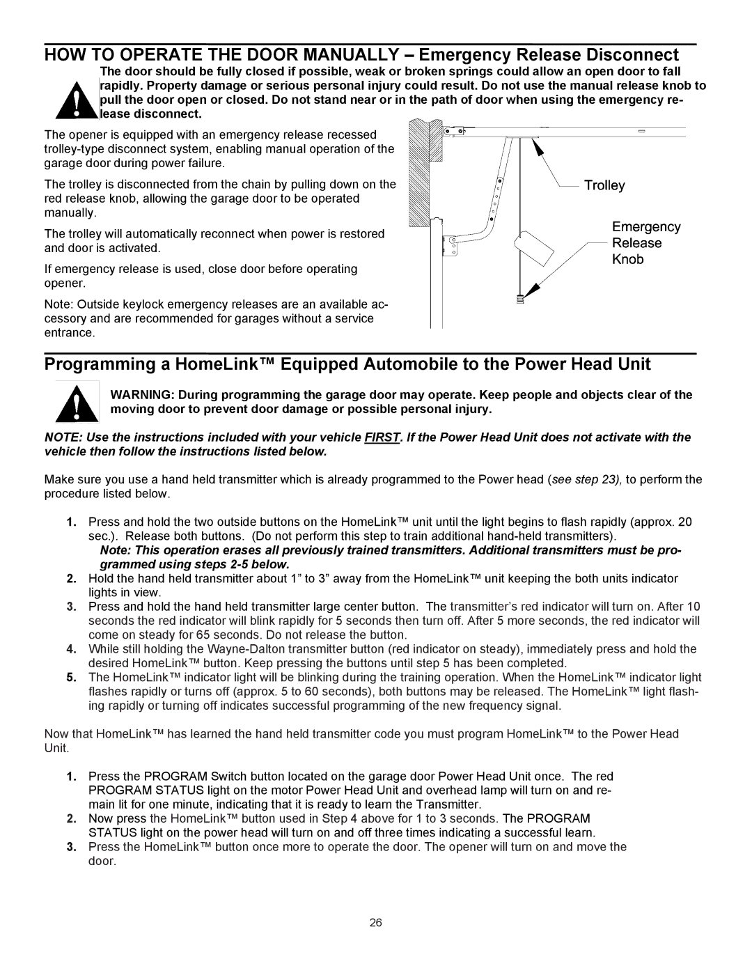 Wayne-Dalton series 3000 user manual 