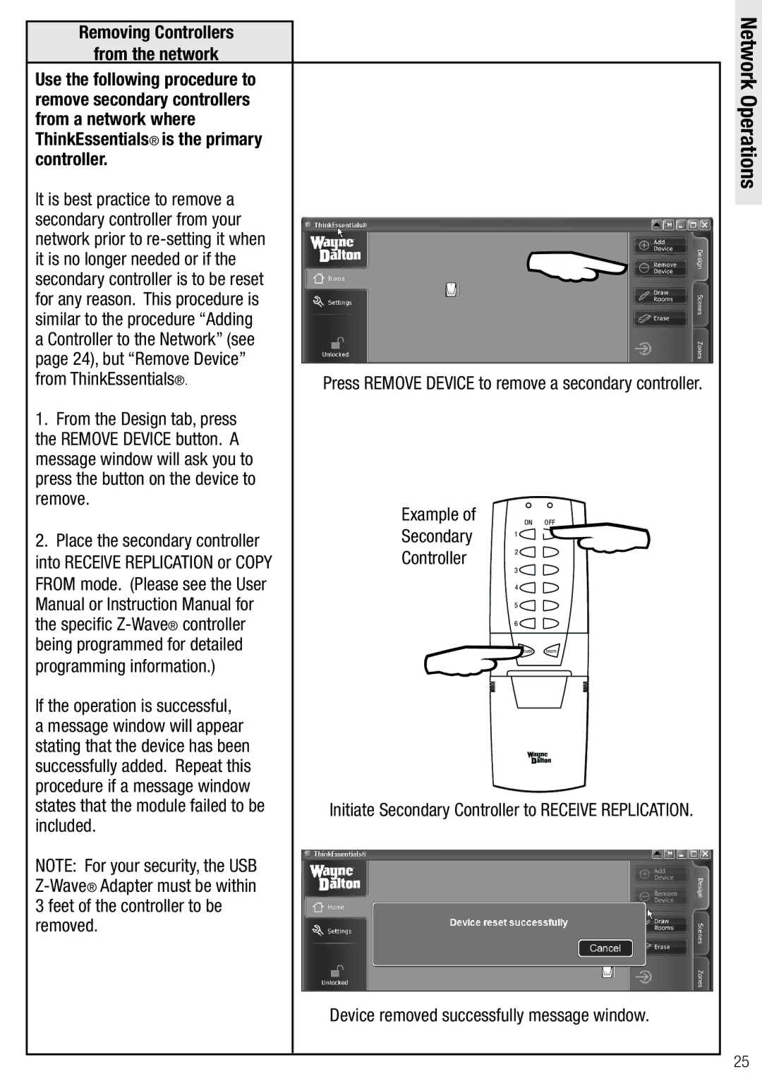 Wayne-Dalton WDUSB-10R, WDSF-10 manual Device removed successfully message window 