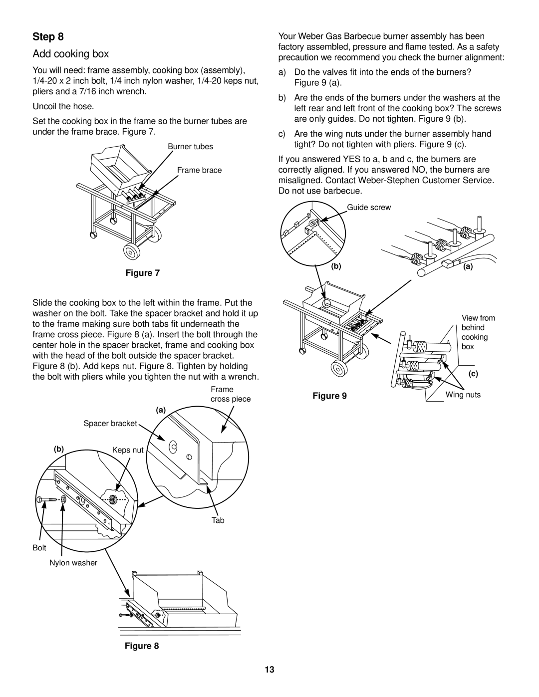 Weber 1000 LX Series owner manual Add cooking box 