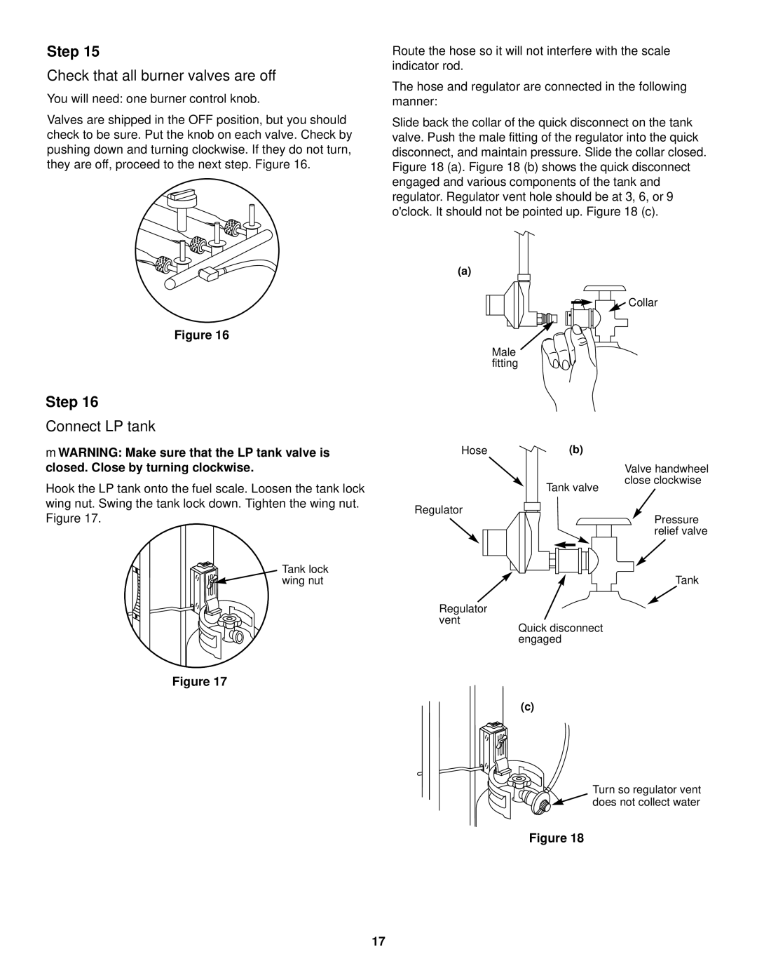 Weber 1000 LX Series owner manual Check that all burner valves are off, Connect LP tank 