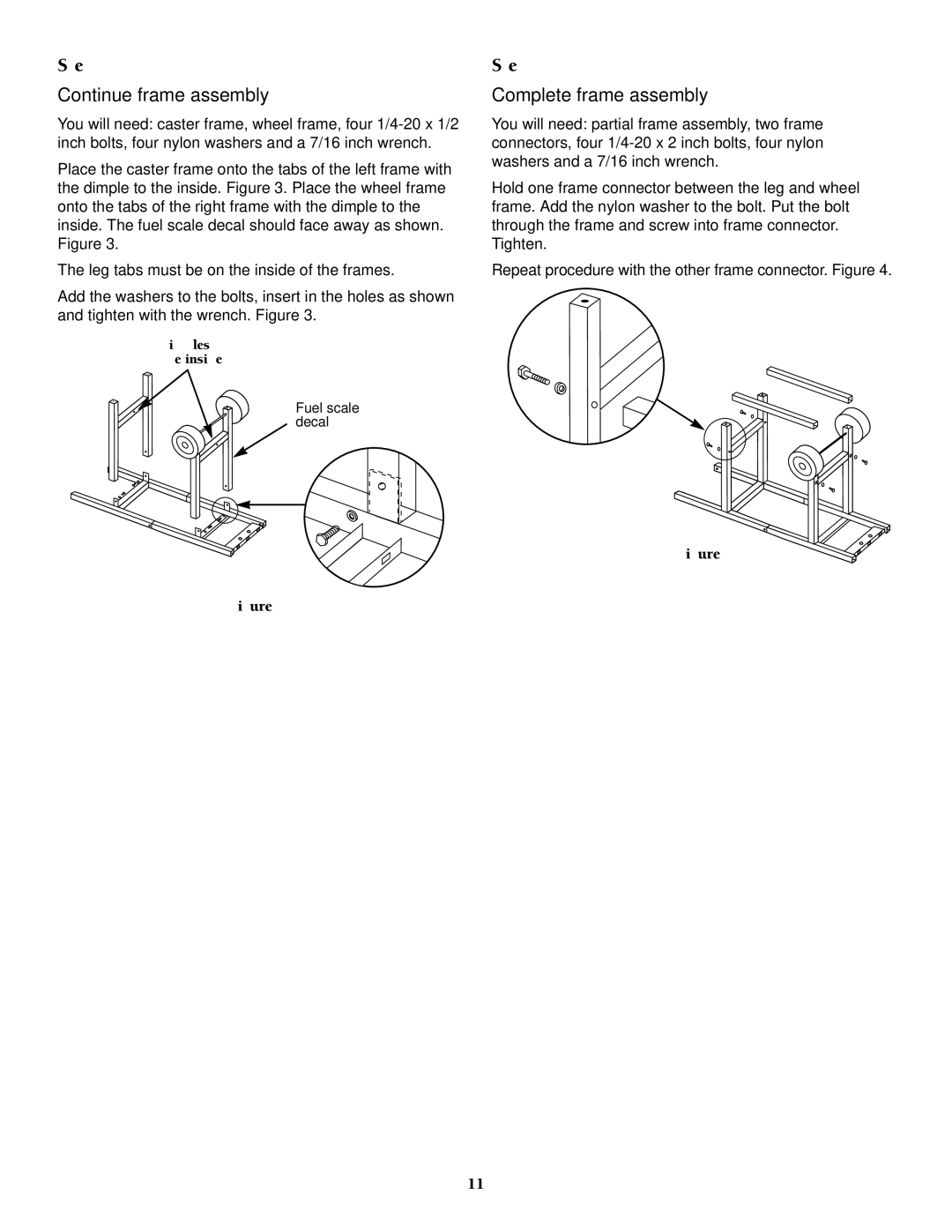 Weber LP Gas Barbecue, 1000 SERIES owner manual Continue frame assembly, Complete frame assembly 