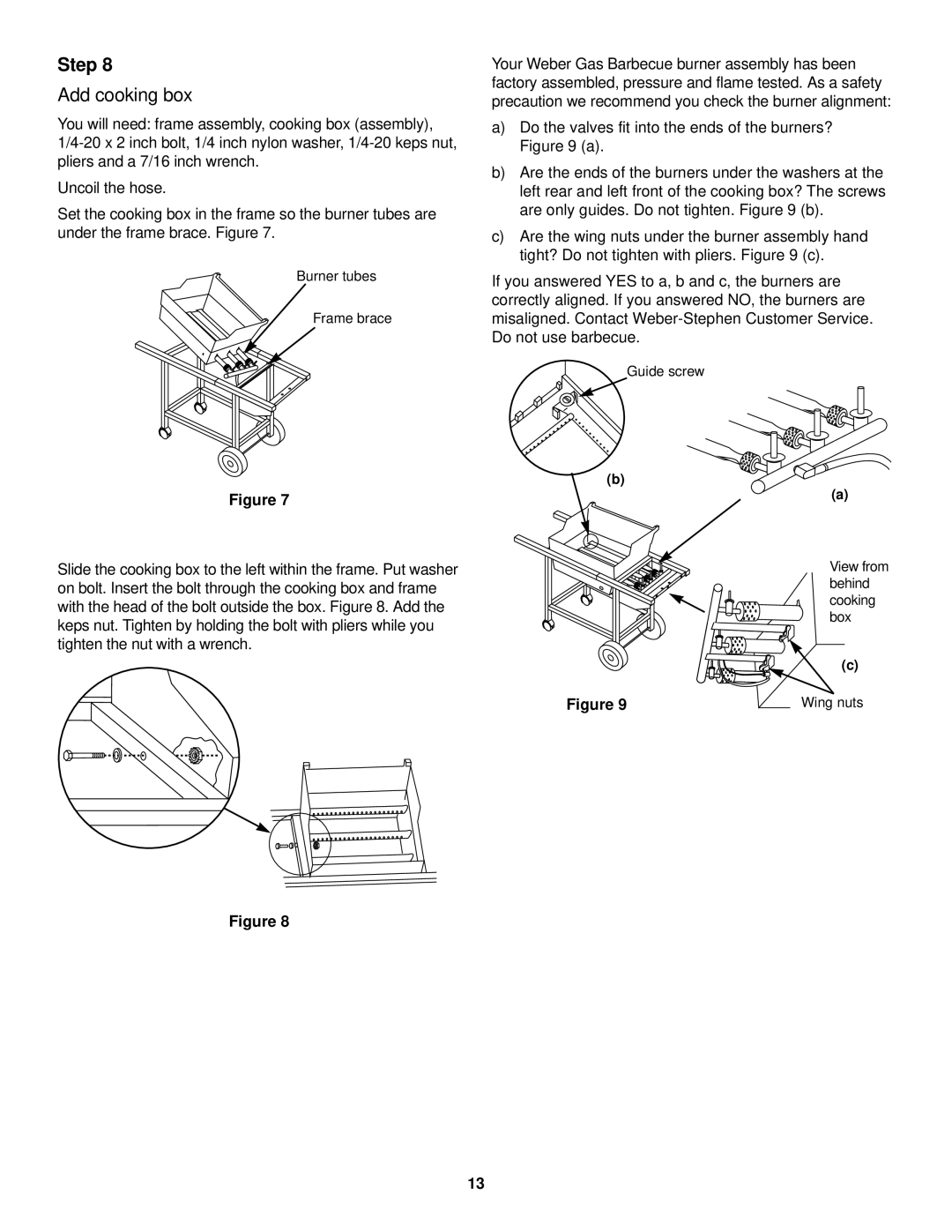 Weber LP Gas Barbecue, 1000 SERIES owner manual Add cooking box 