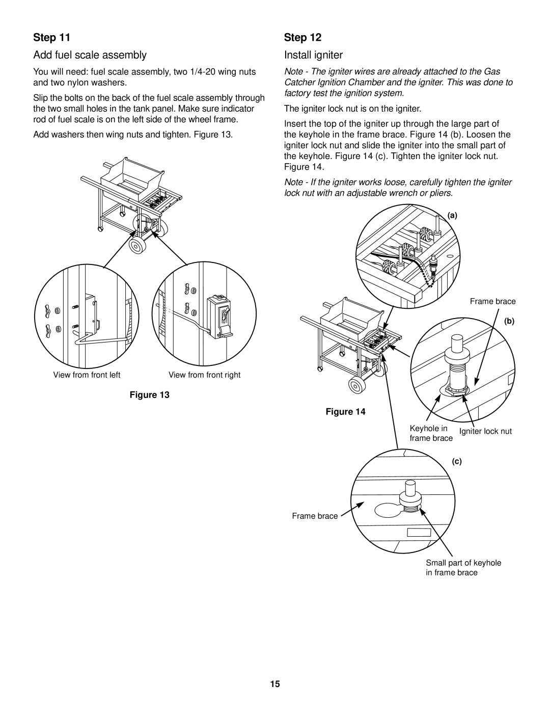 Weber LP Gas Barbecue, 1000 SERIES owner manual Add fuel scale assembly, Install igniter 