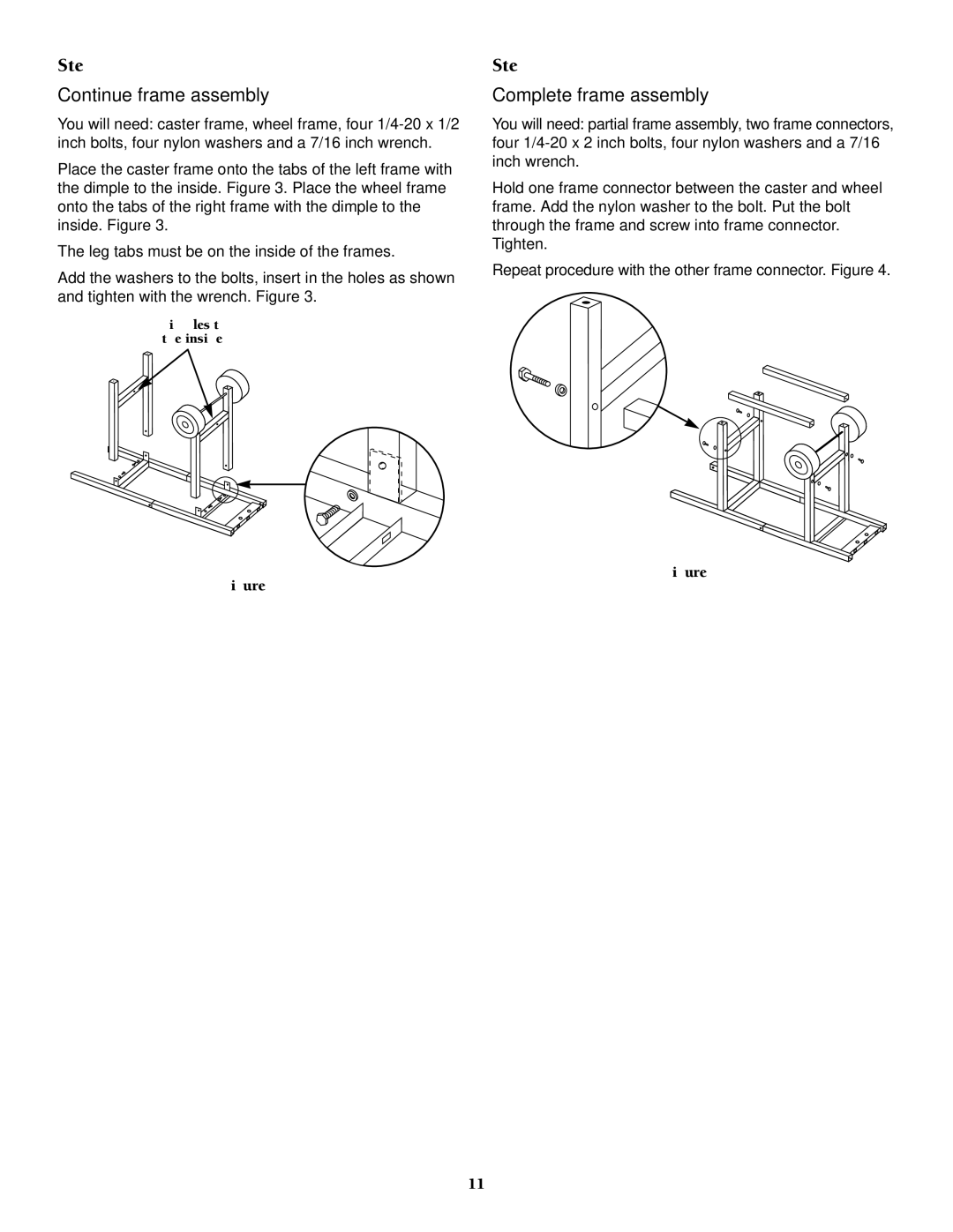 Weber 1000 SERIES owner manual Continue frame assembly, Complete frame assembly 