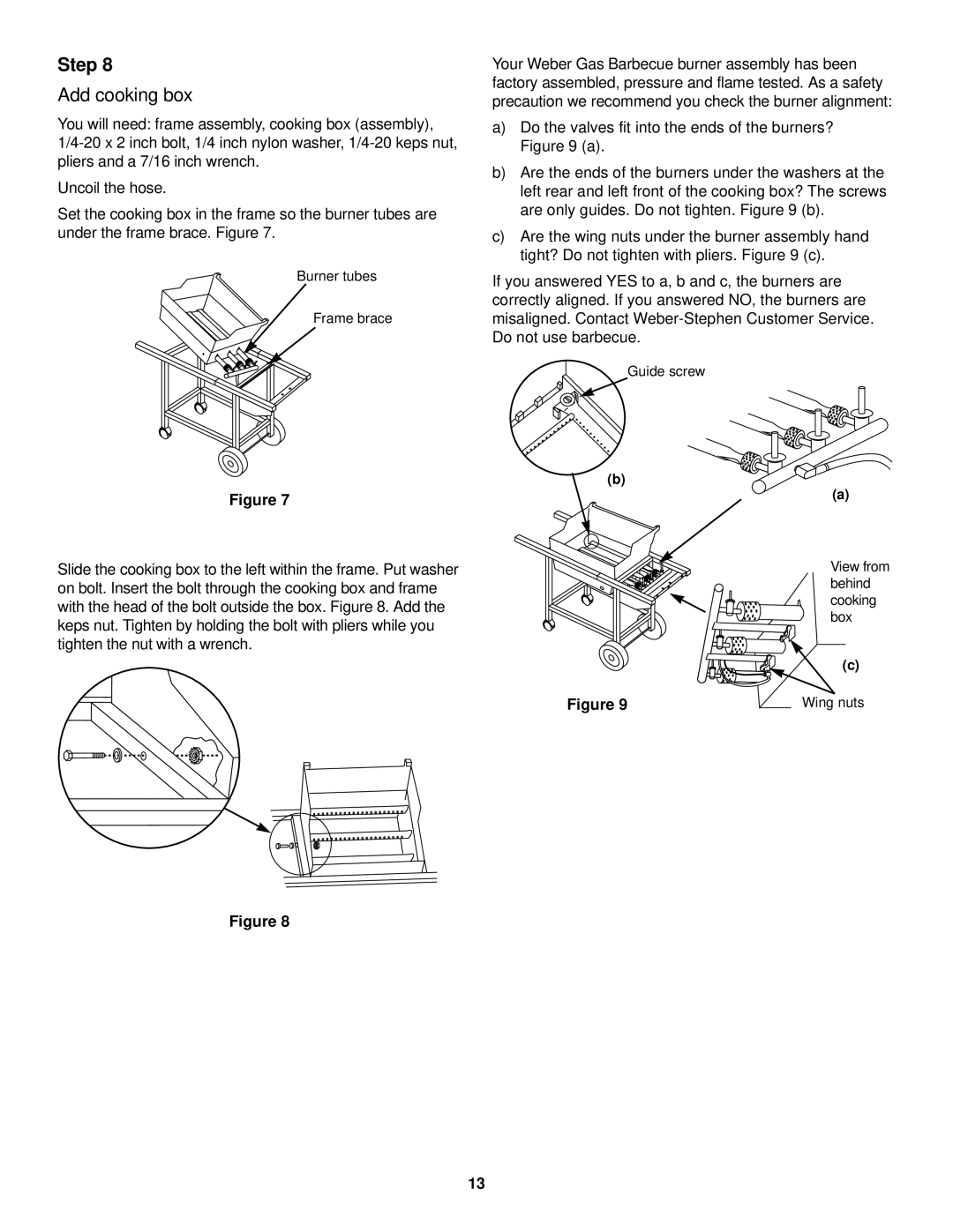 Weber 1000 owner manual Add cooking box 