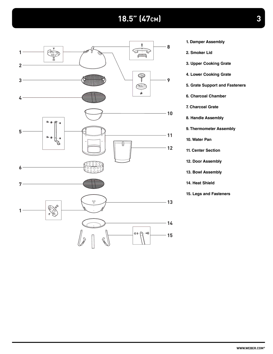 Weber 100108 manual 18.5 47CM 