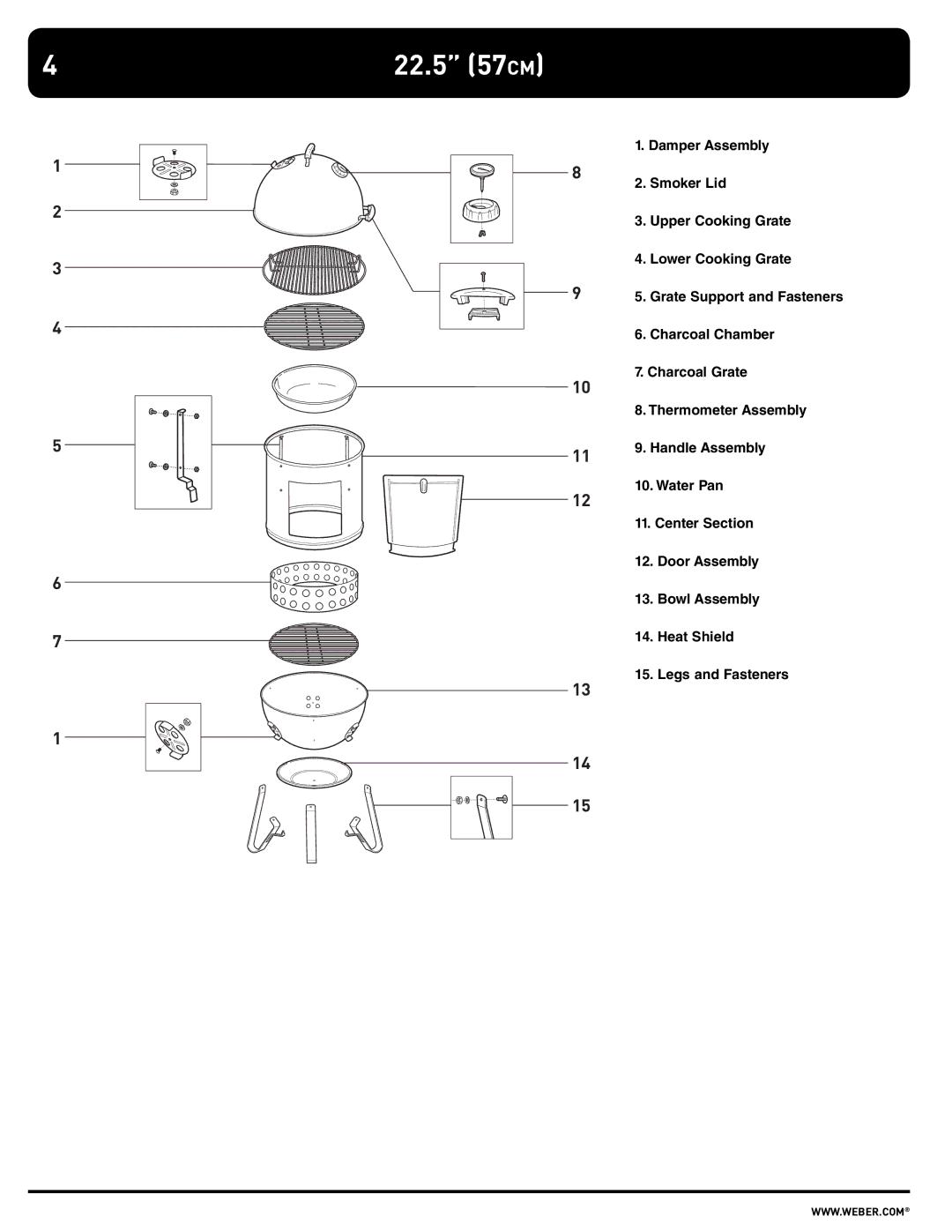 Weber 100108 manual 22.5 57CM 