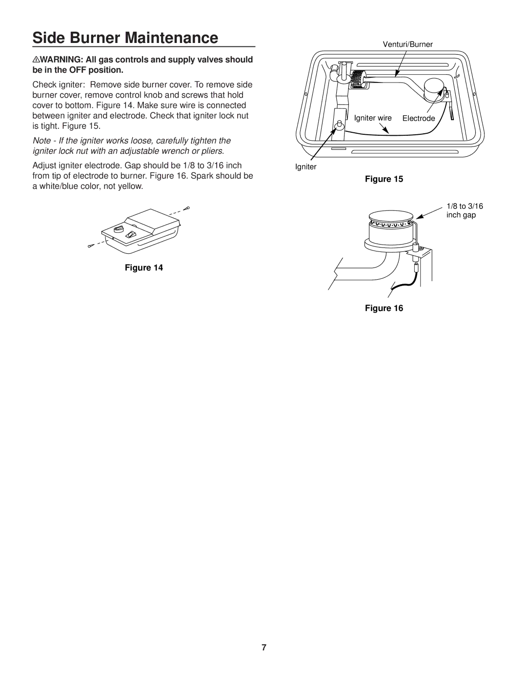 Weber 2 owner manual Side Burner Maintenance 