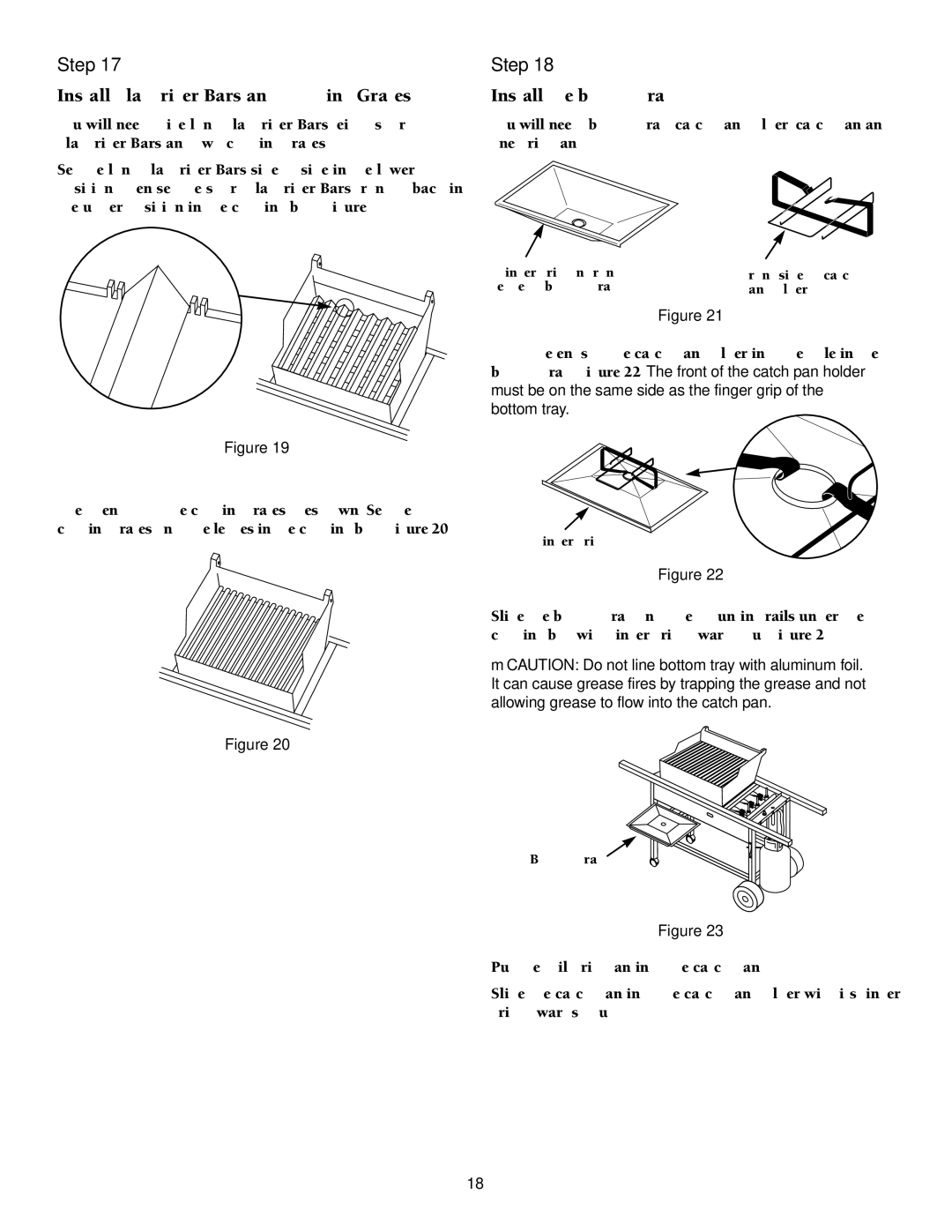 Weber 2000 LX Series owner manual Install Flavorizer Bars and Cooking Grates, Install the bottom tray 