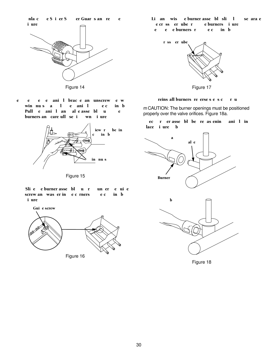 Weber 2000 LX Series owner manual To reinstall burners, reverse steps c through g 