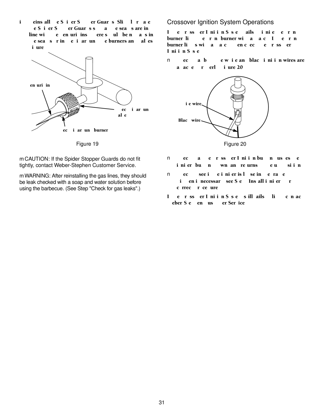 Weber 2000 LX Series owner manual Crossover Ignition System Operations 