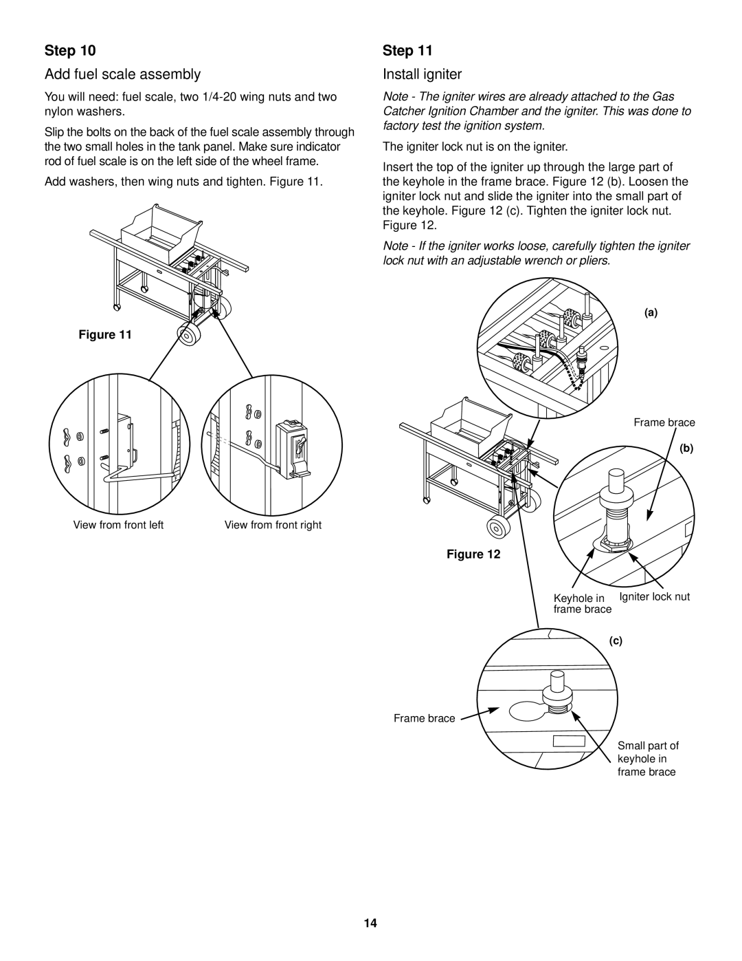 Weber 2000 LX owner manual Add fuel scale assembly, Install igniter 