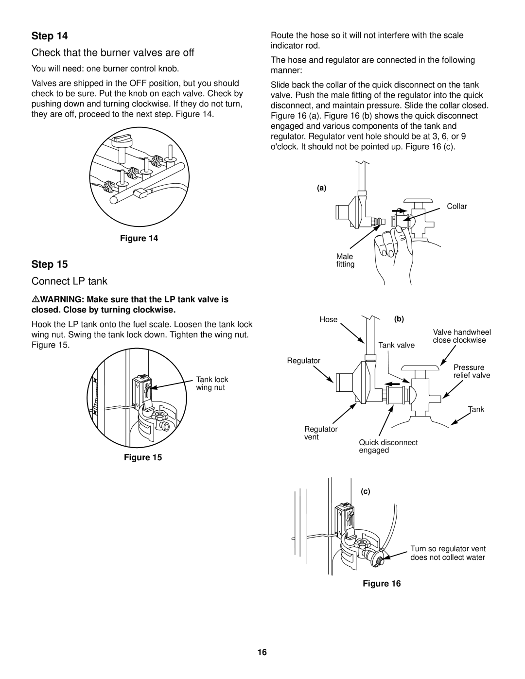 Weber 2000 LX owner manual Check that the burner valves are off, Connect LP tank 