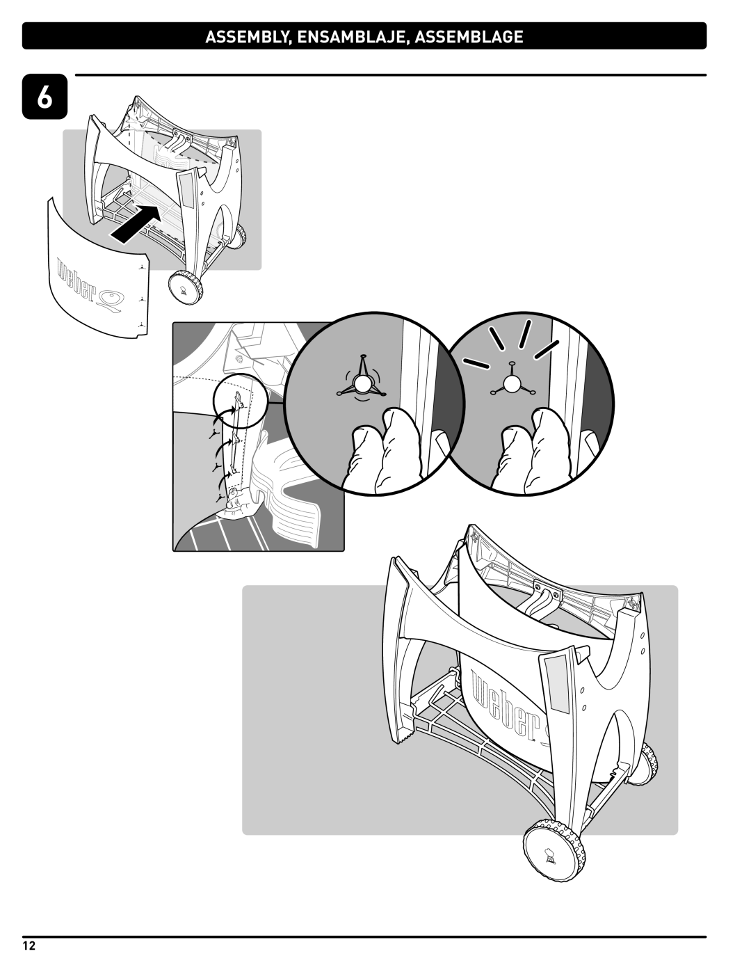 Weber 300 manual ASSEMBLY, ENSAMBLAJE, Assemblage 