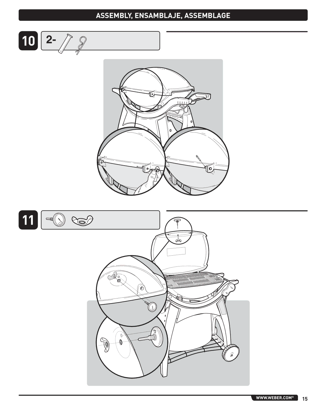 Weber 300 manual ASSEMBLY, ENSAMBLAJE, Assemblage 