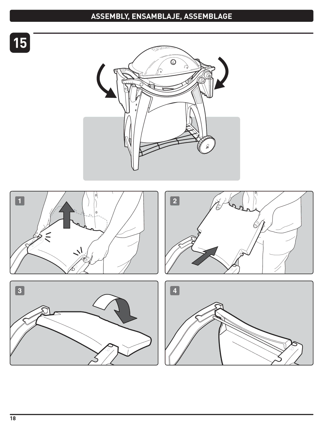 Weber 300 manual ASSEMBLY, ENSAMBLAJE, Assemblage 