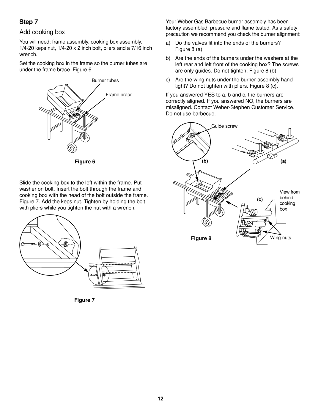 Weber 3000 LX owner manual Add cooking box 