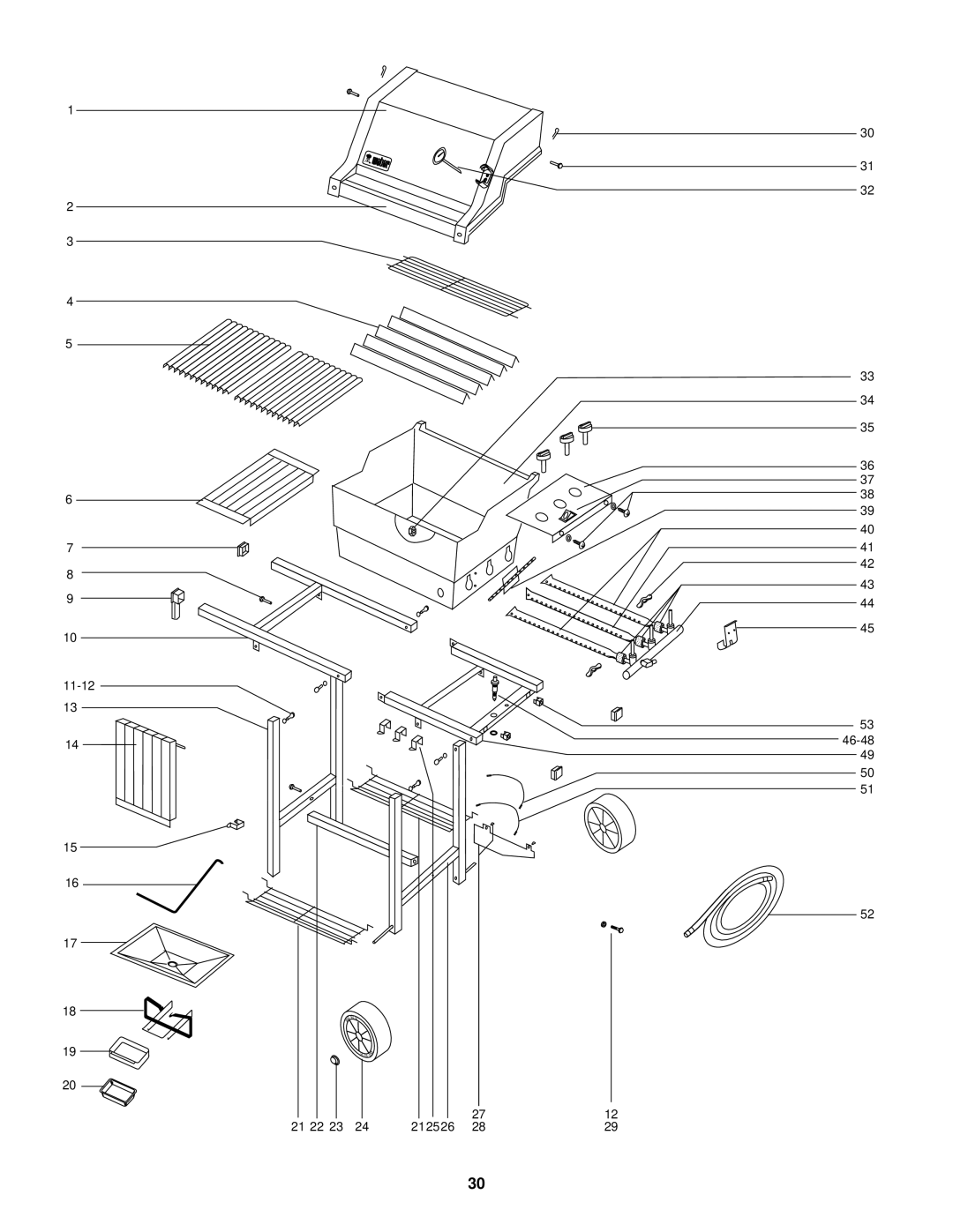 Weber 3000 LX owner manual 11-12 53 46-48 49 50 