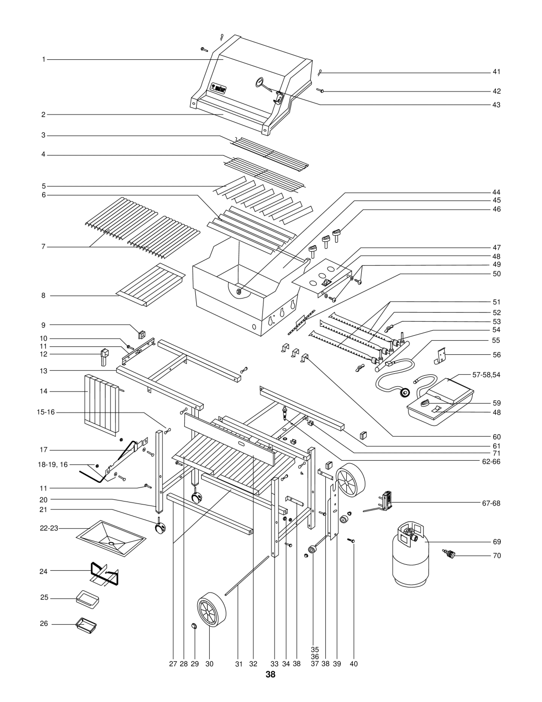 Weber 3000 LX owner manual 15-16 18-19 22-23 