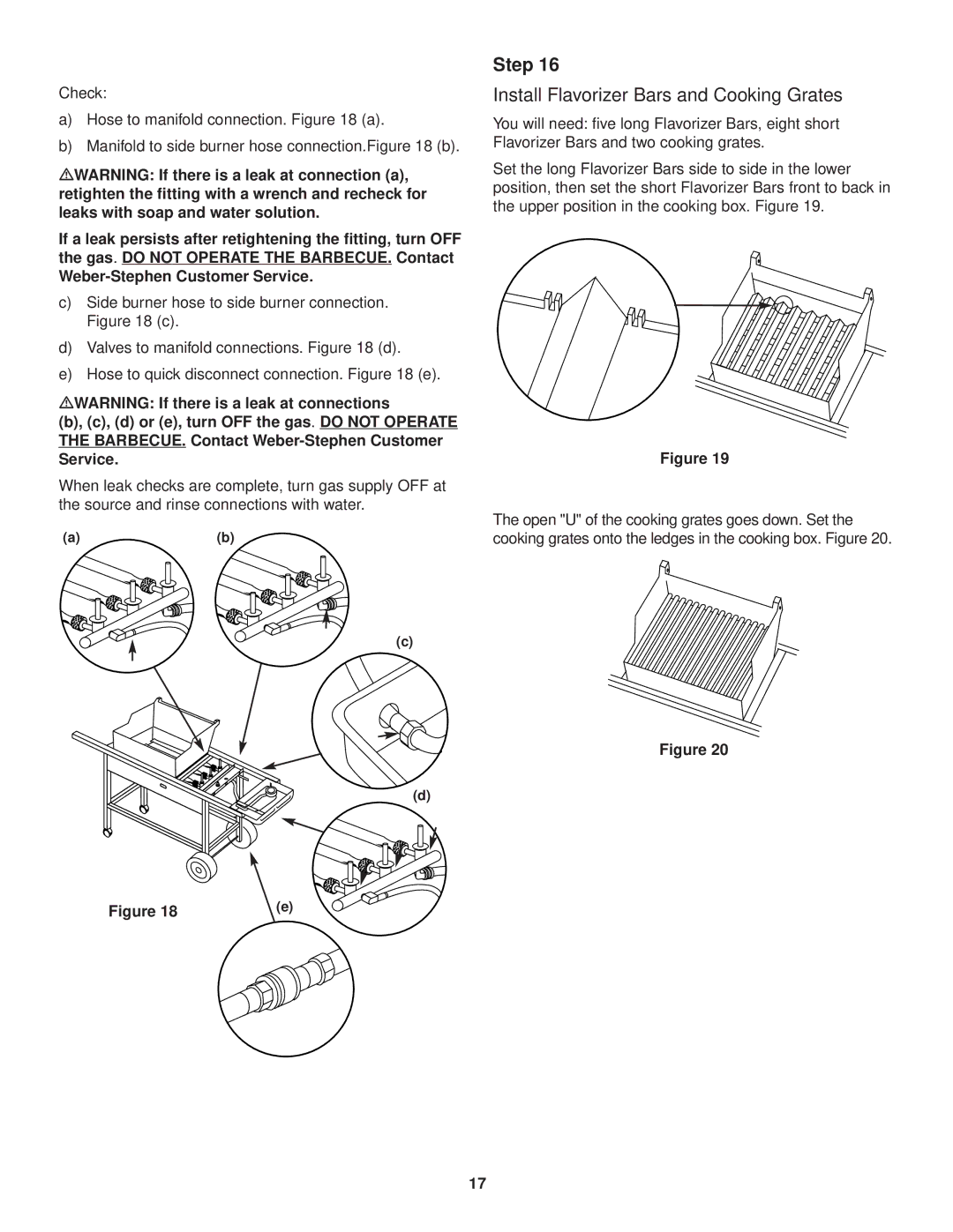 Weber 3000 Series owner manual Install Flavorizer Bars and Cooking Grates 