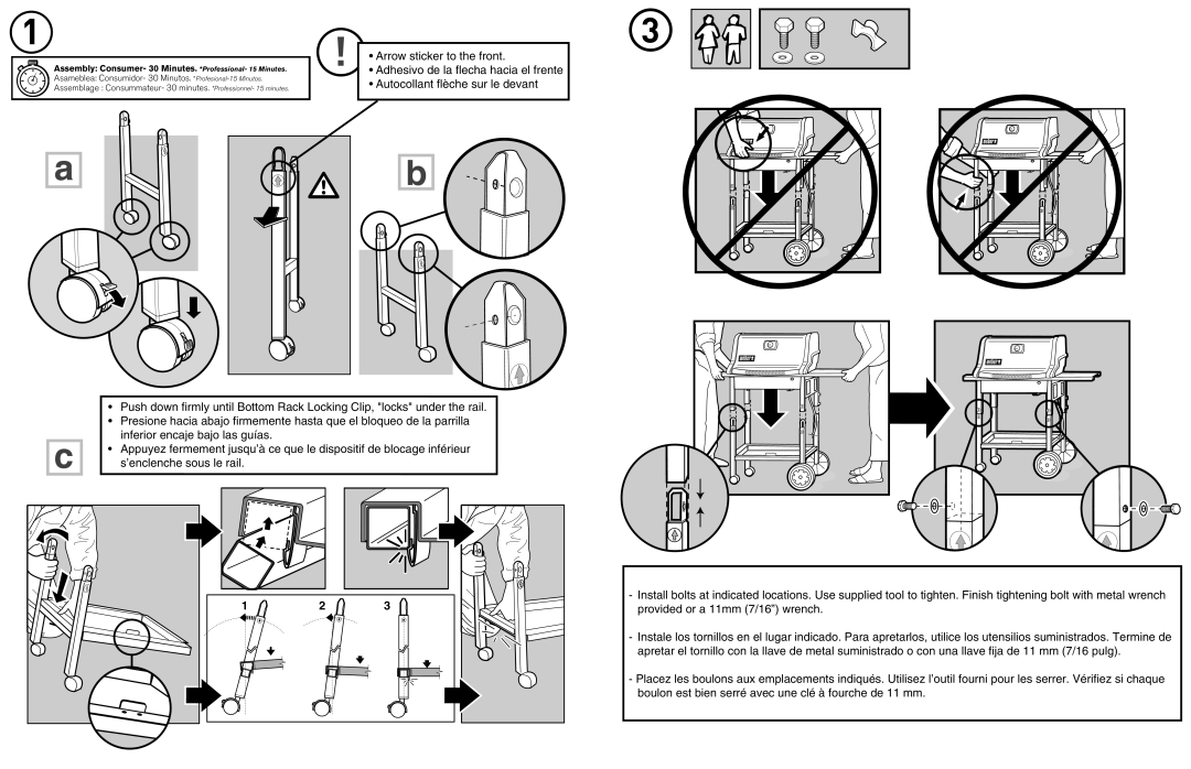 Weber 310, 210 manual Assembly Consumer- 30 Minutes. *Professional- 15 Minutes 