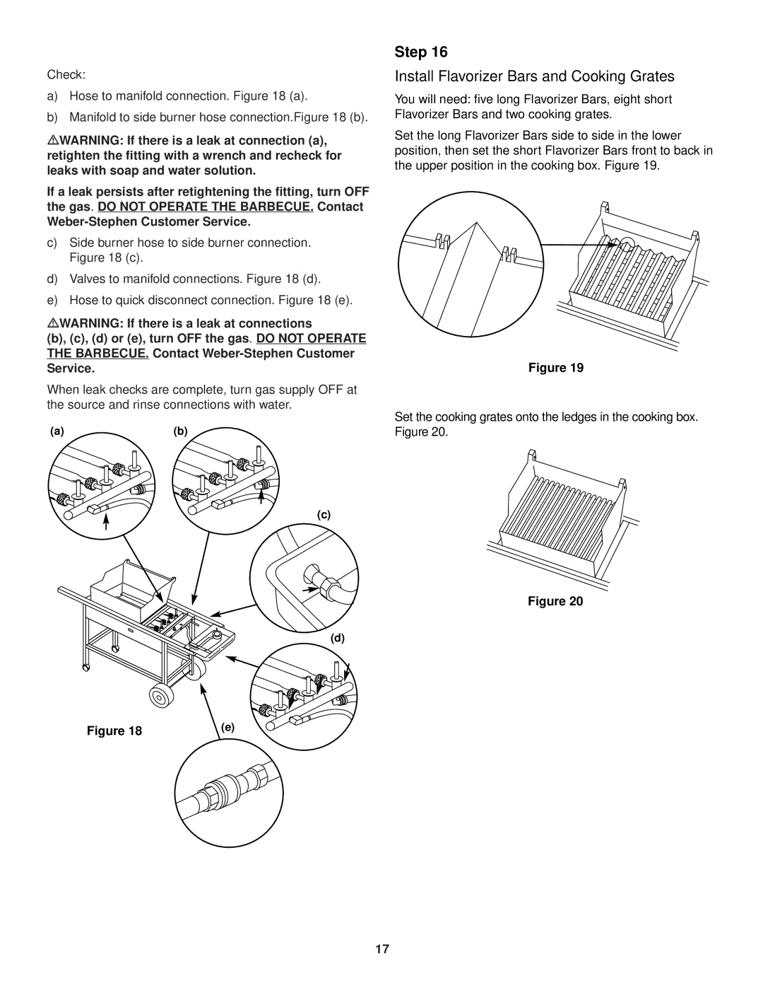 Weber 3100 owner manual Install Flavorizer Bars and Cooking Grates 