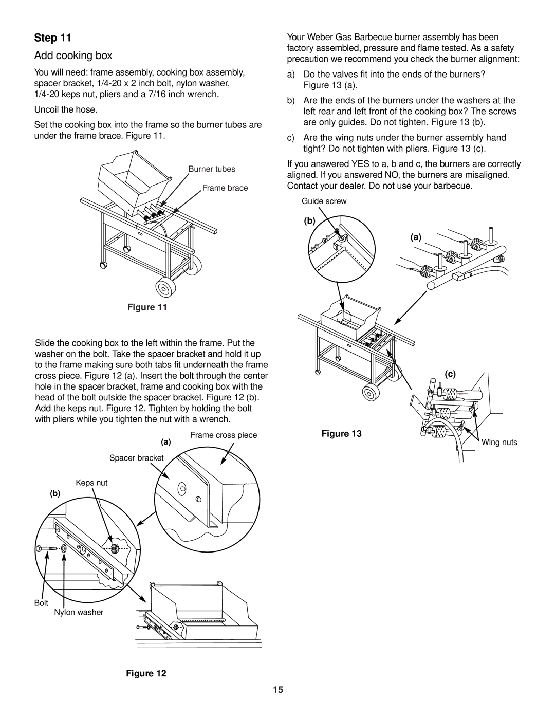 Weber 3400 Series owner manual Add cooking box 