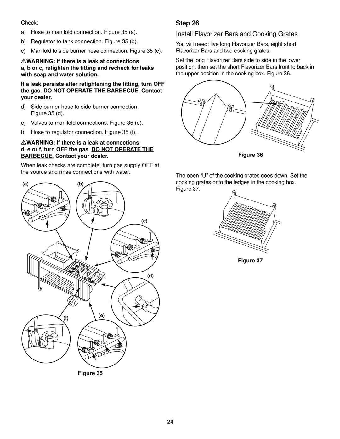 Weber 3400 Series owner manual Install Flavorizer Bars and Cooking Grates 