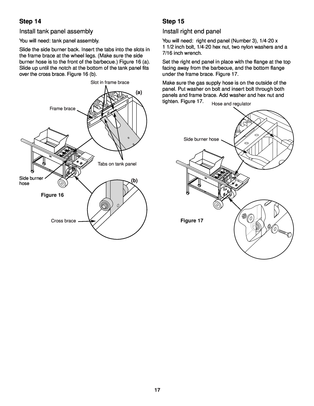Weber 3400 Series owner manual Step, Install tank panel assembly, Install right end panel 