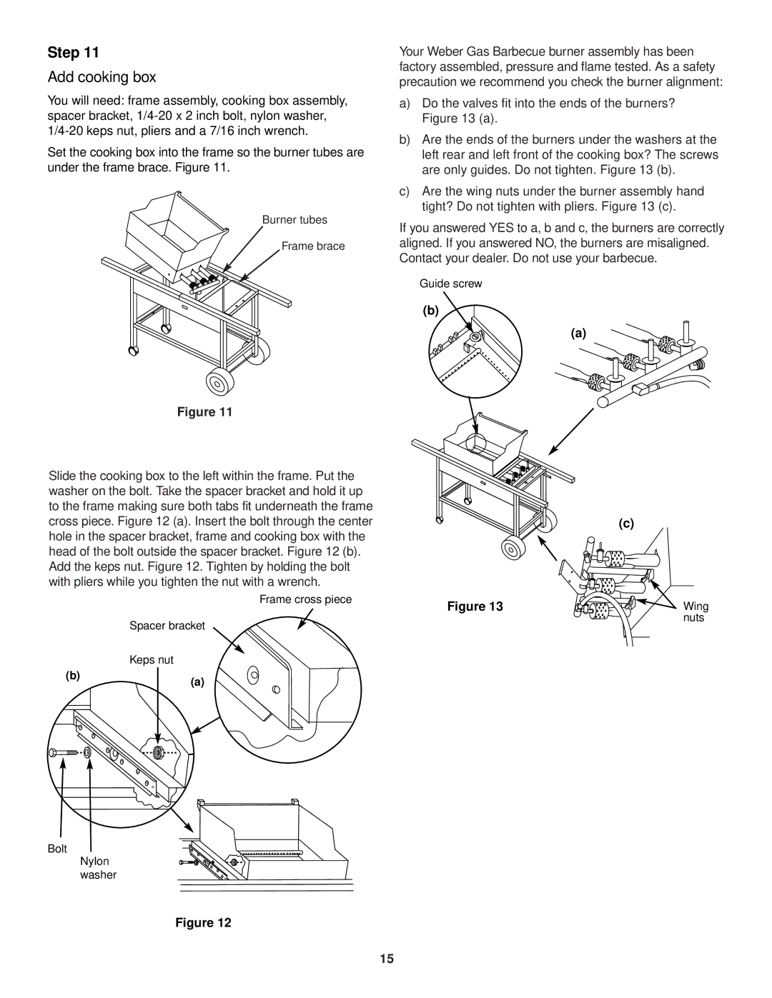 Weber 3400 owner manual Add cooking box 