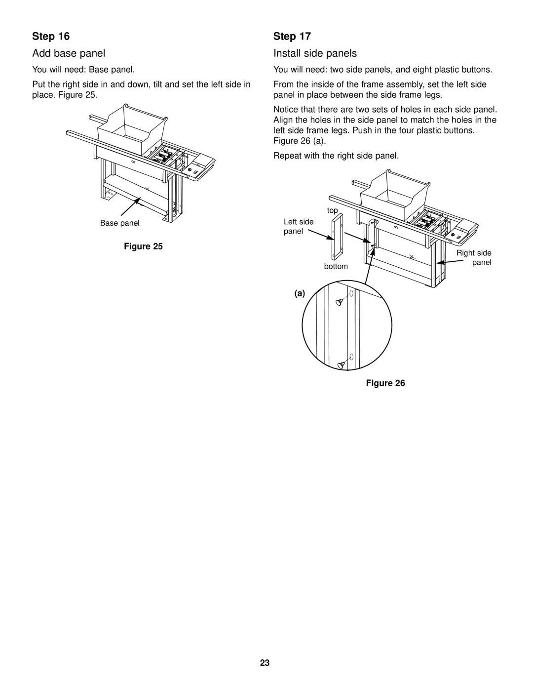 Weber 3500 LX owner manual Add base panel, Install side panels 