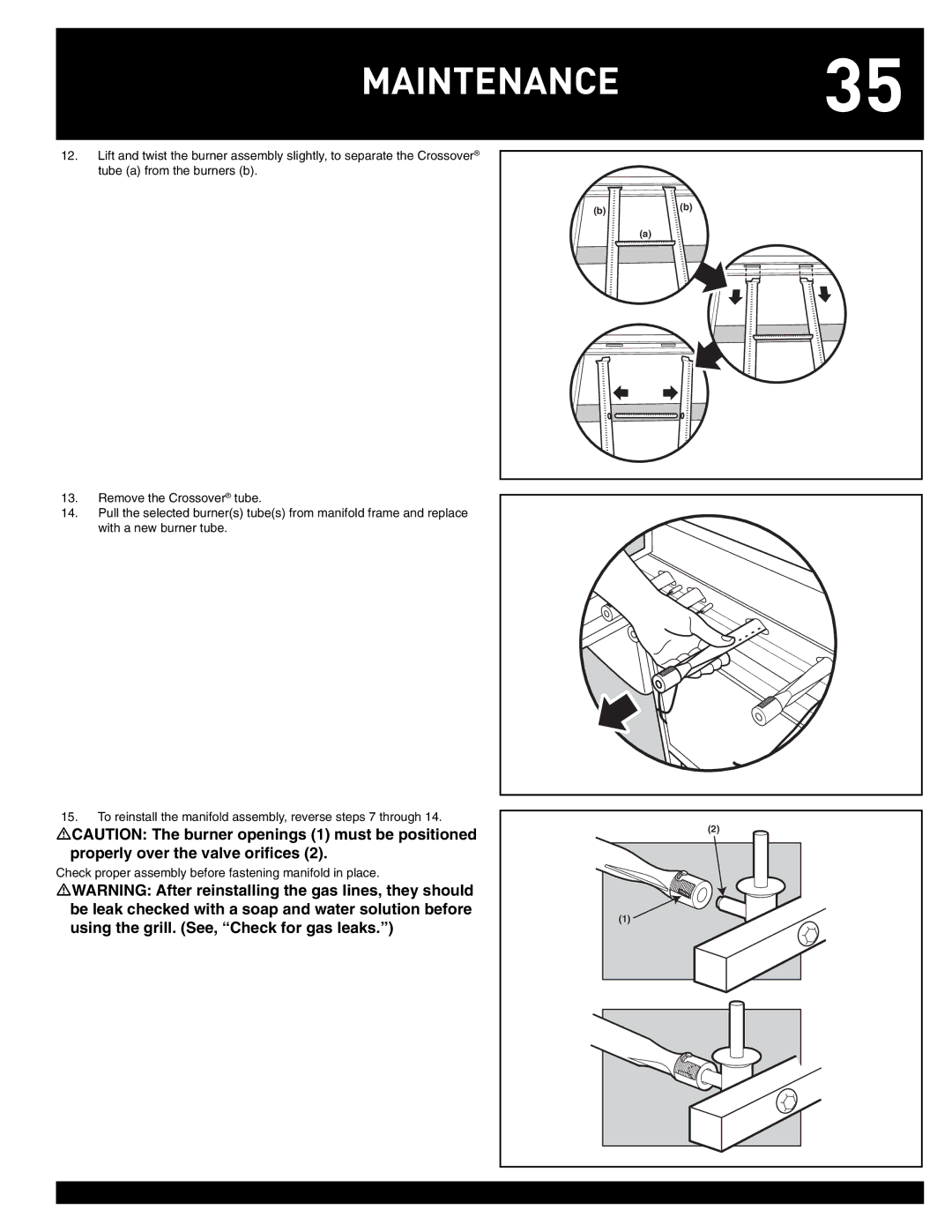 Weber 38008 manual Maintenance 