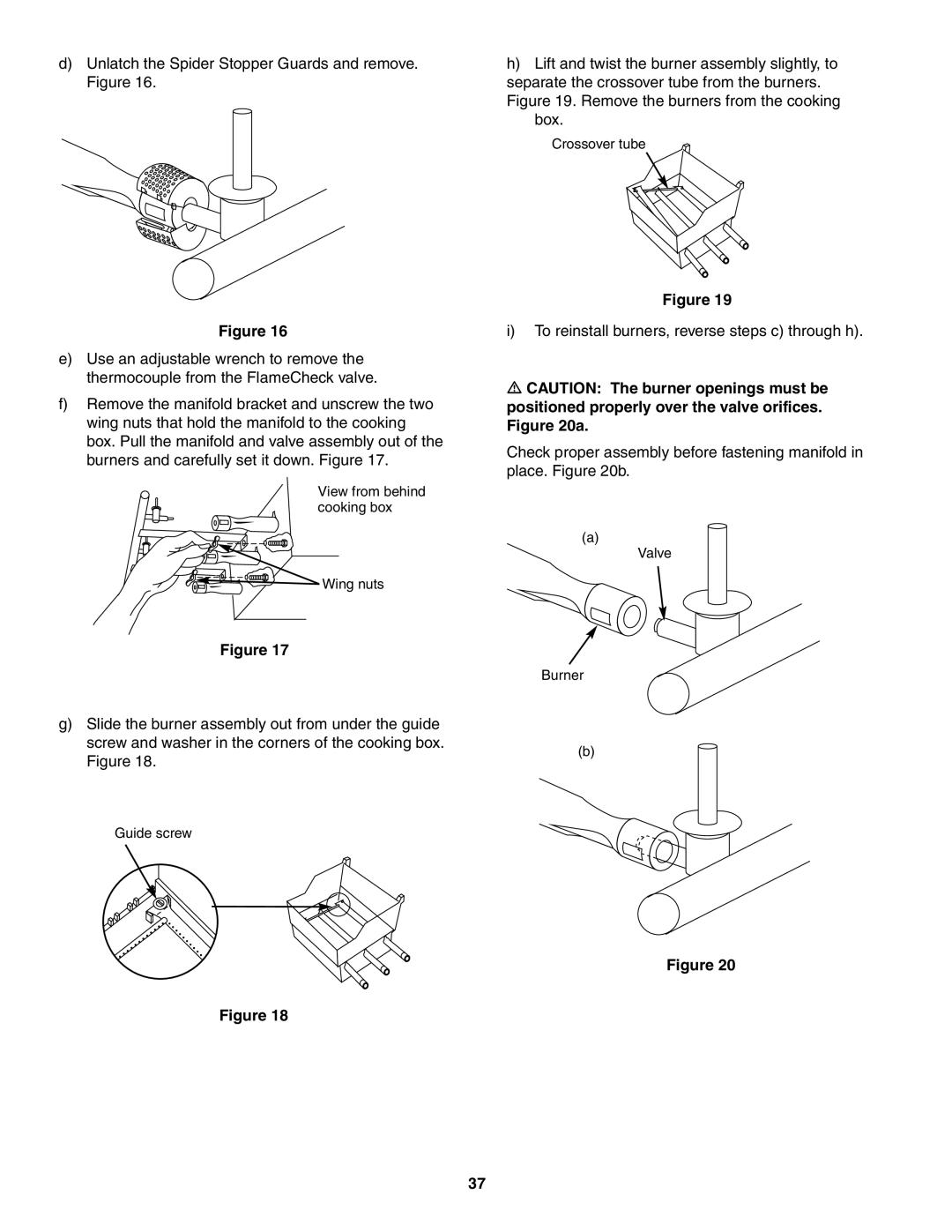 Weber 4000 owner manual View from behind cooking box Wing nuts 