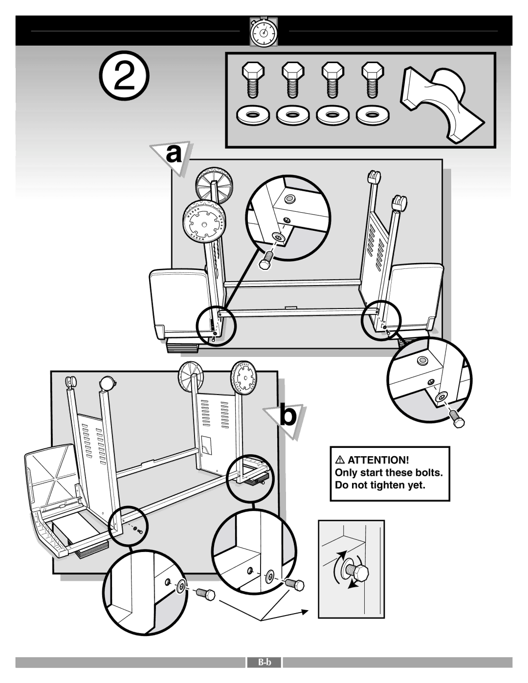 Weber 41995 manual Only start these bolts Do not tighten yet 