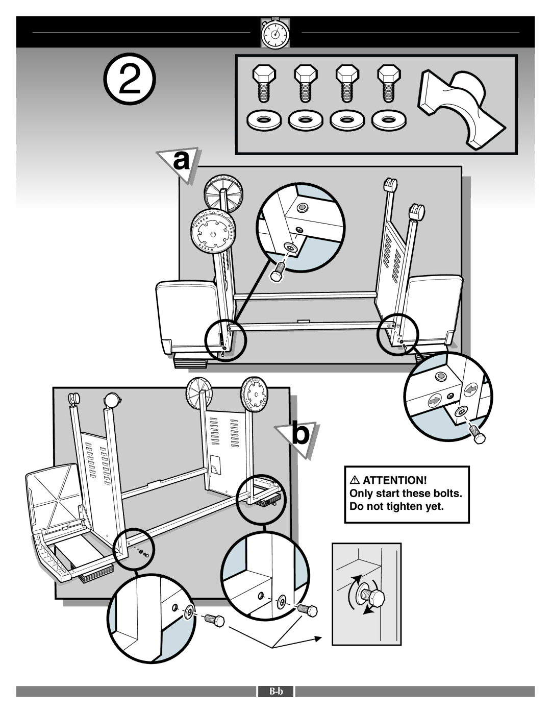 Weber 41995 manual Only start these bolts Do not tighten yet 